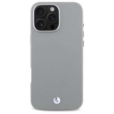 BMW Sign Full Wrapped Metal MagSafe Case for iPhone 16 Pro Max - Gray
