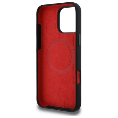 BMW Silicone Middle Stripe MagSafe Case for iPhone 16 Pro Max - Black