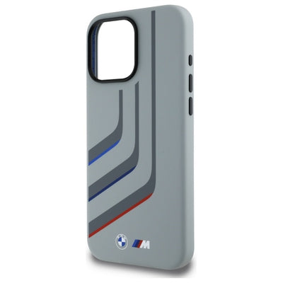 BMW Silicone Turning Lines MagSafe Case for iPhone 16 Pro Max - Gray