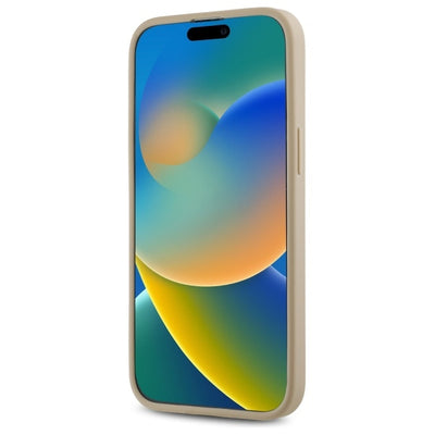 DKNY Quilted Stack Logo iPhone 14 Pro Case - Beige