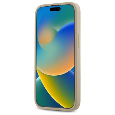 DKNY Quilted Stack Logo iPhone 14 Case - Beige