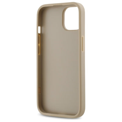 DKNY Quilted Stack Logo iPhone 14 Case - Beige