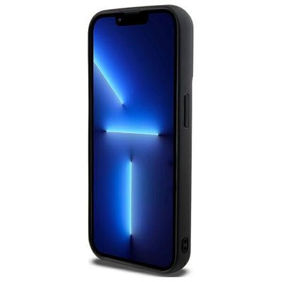 DKNY Quilted Stack Logo iPhone 15 Pro Case - Black