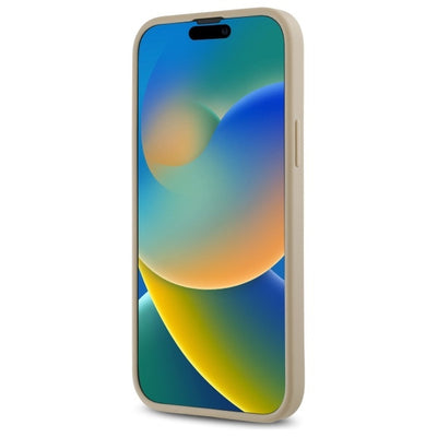 DKNY Quilted Stack Logo iPhone 15 Plus Case - Beige