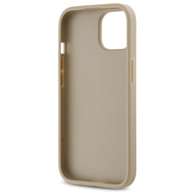 DKNY Quilted Stack Logo iPhone 15 Case - Beige