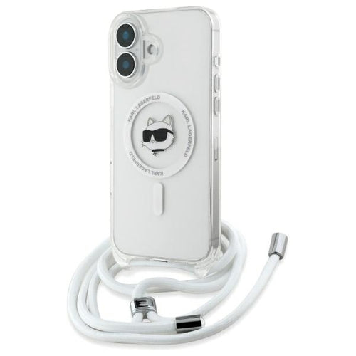 Karl Lagerfeld IML Choupette Head &amp; Cord Magsafe iPhone 16 Case - Clear