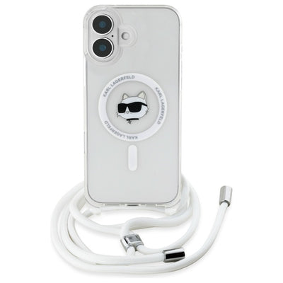 Karl Lagerfeld IML Choupette Head &amp; Cord Magsafe iPhone 16 Case - Clear