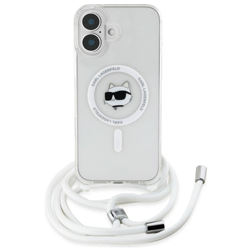 Karl Lagerfeld IML Choupette Head &amp; Cord Magsafe iPhone 16 Case - Clear