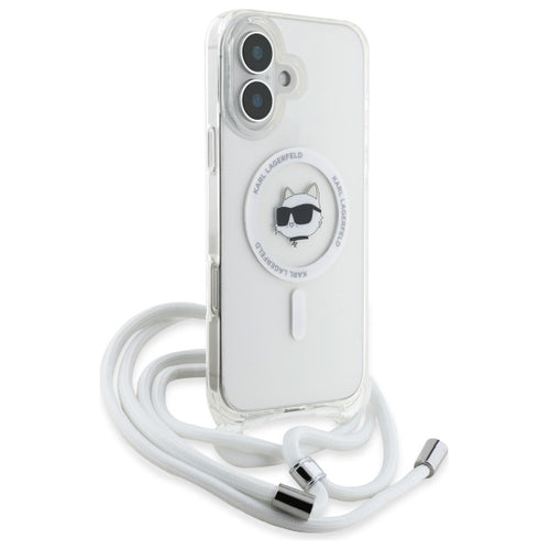 Karl Lagerfeld IML Choupette Head &amp; Cord Magsafe iPhone 16 Case - Clear