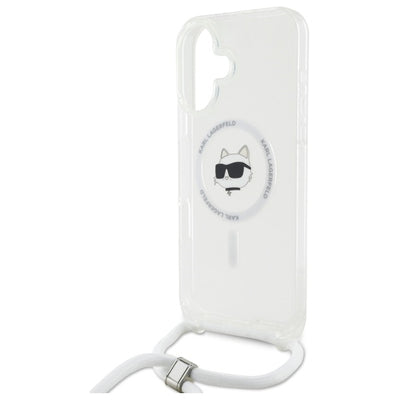 Karl Lagerfeld IML Choupette Head &amp; Cord Magsafe iPhone 16 Case - Clear