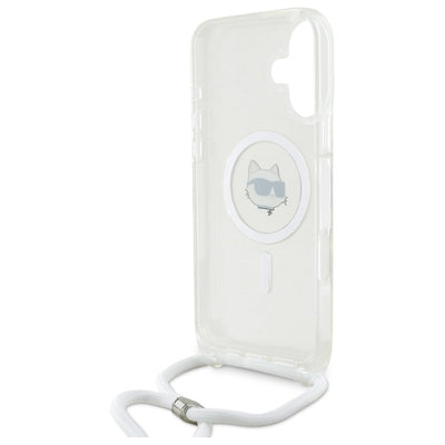 Karl Lagerfeld IML Choupette Head &amp; Cord Magsafe iPhone 16 Case - Clear