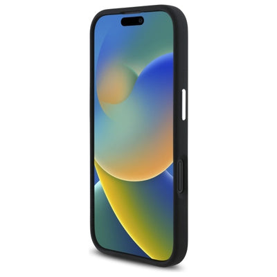 Mercedes Silicone Blue Stripe MagSafe iPhone 16 Case - Black