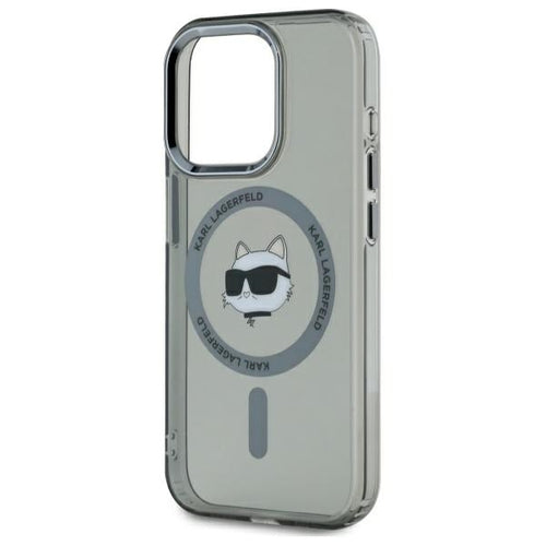 Karl Lagerfeld KLHMP15LHLSCHK iPhone 15 Pro 6.1" black/black hardcase IML Metal Choupette Head MagSafe