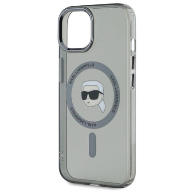 Karl Lagerfeld KLHMP15SHLSKIK iPhone 15 6.1" black/black hardcase IML Metal Karl Head MagSafe