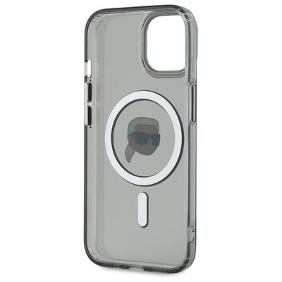 Karl Lagerfeld KLHMP15SHLSKIK iPhone 15 6.1" black/black hardcase IML Metal Karl Head MagSafe