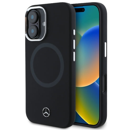 Mercedes MEHMP16S23SUTTK iPhone 16 6.1&quot; black/black hardcase Silicone Tonal Logo MagSafe