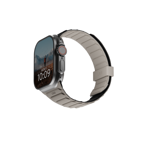 UAG Pathfinder Silicone Double-Sided Magnetic Strap for Apple Watch 42 / 44 / 45 / 46 / 49mm - Black-Gray