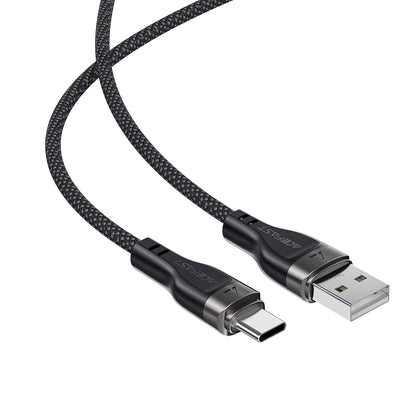 Acefast C11-04 USB-A - USB-C 3A Cable 1.2m Magnetic Braid - Black