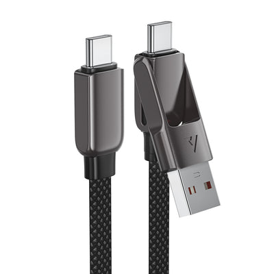Acefast C13-05 USB-C - USB-A / USB-C Cable 480Mb/s 3A 0.2m - Black