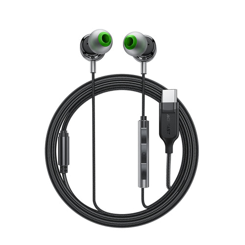 Acefast L5 Wired In-Ear Headphones USB-C 1.2m - Black
