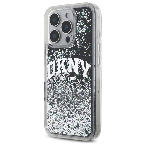 DKNY DKHCP16XLBNAEK iPhone 16 Pro Max 6.9" black/black hardcase Liquid Glitter Arch Logo