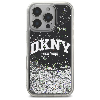DKNY DKHCP16XLBNAEK iPhone 16 Pro Max 6.9" black/black hardcase Liquid Glitter Arch Logo