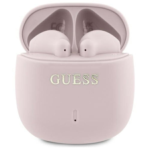 Guess Bluetooth headphones GUTWSJ14ESGP TWS + docking station pink/pink Printed Classic Logo