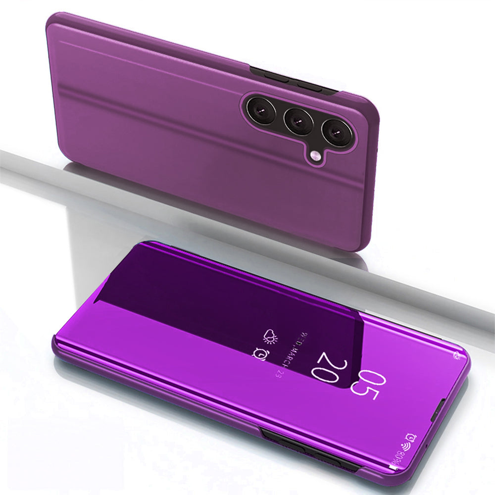 Clear View Case for Samsung Galaxy S25 Cover with Flip - Pink — Hurtel