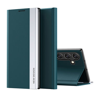 Sleep Case Pro Samsung Galaxy S25 Case with Flip and Stand - Green — Hurtel