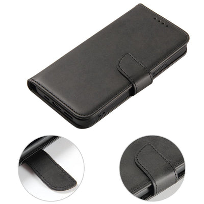 Magnet Case with Flip for Samsung Galaxy S25 - Black — Hurtel