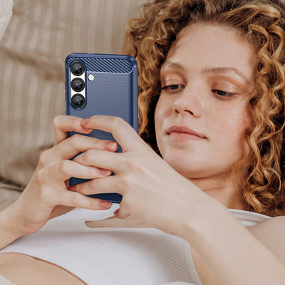 Carbon Case for Samsung Galaxy S25 - Blue — Hurtel