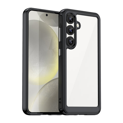 Outer Space Case with Gel Frame for Samsung Galaxy S25 - Black — Hurtel