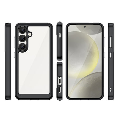 Outer Space Case with Gel Frame for Samsung Galaxy S25 - Black — Hurtel