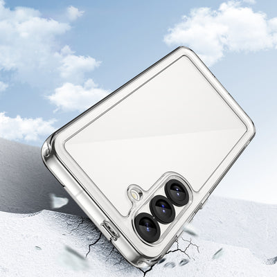 Outer Space Case with Gel Frame for Samsung Galaxy S25 - Clear Black — Hurtel