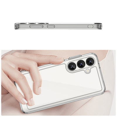 Outer Space Case with Gel Frame for Samsung Galaxy S25 - Clear Black — Hurtel