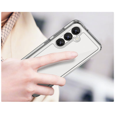Outer Space Case with Gel Frame for Samsung Galaxy S25 - Clear Black — Hurtel