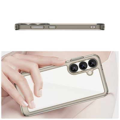 Outer Space Case with Gel Frame for Samsung Galaxy S25 - Clear Black — Hurtel