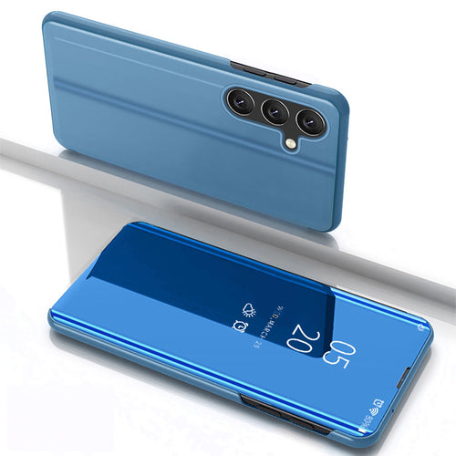 Clear View Case for Samsung Galaxy S25+ Cover with Flip - Blue — Hurtel