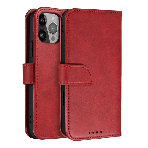 Magnet Case with Flip for Samsung Galaxy S25+ - Red — Hurtel