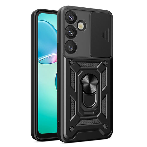 Hybrid Armor Camshield with Camera Cover and Metal Ring for Samsung Galaxy S25+ - Black — Hurtel