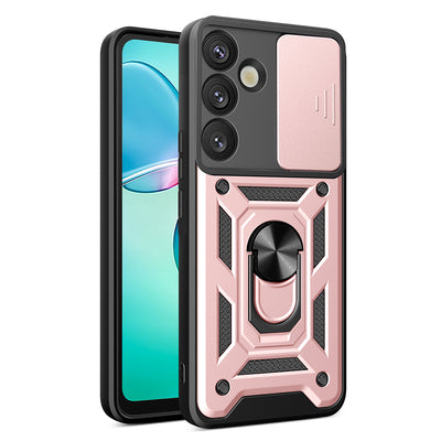 Hybrid Armor Camshield with Camera Cover and Metal Ring for Samsung Galaxy S25+ - Pink — Hurtel