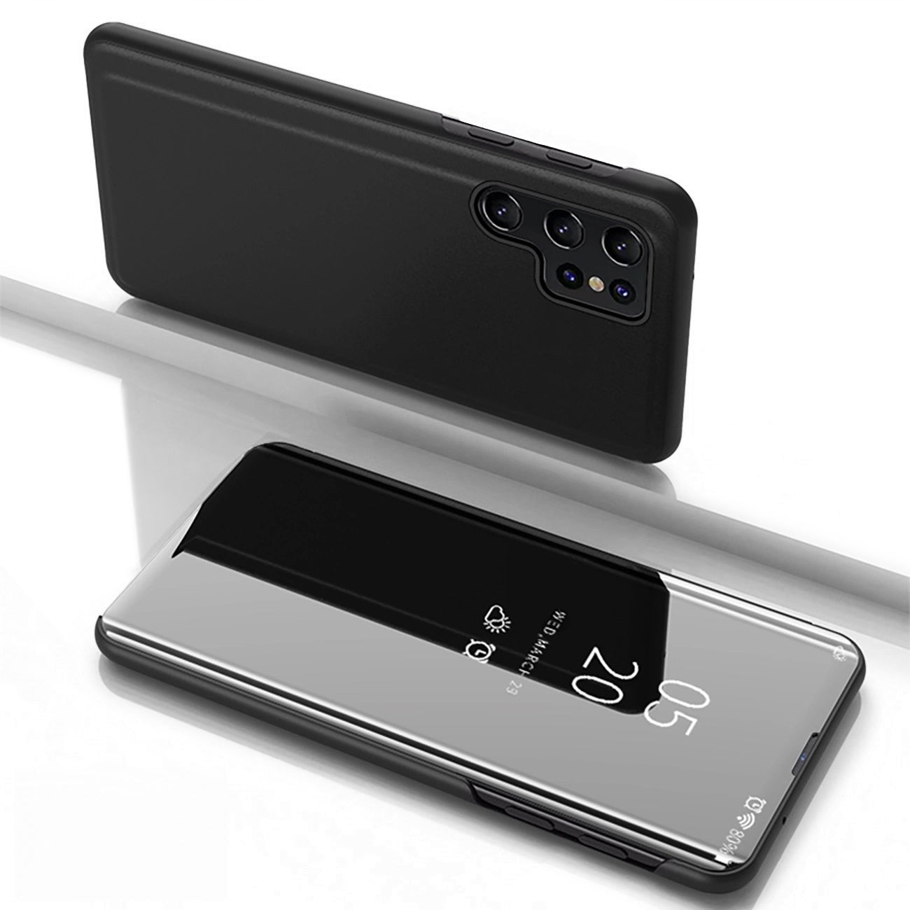 Clear View Case for Samsung Galaxy S25 Ultra Flip Cover - Black — Hurtel