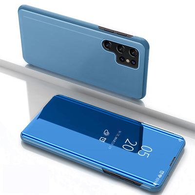 Clear View Case for Samsung Galaxy S25 Ultra Flip Cover - Blue — Hurtel