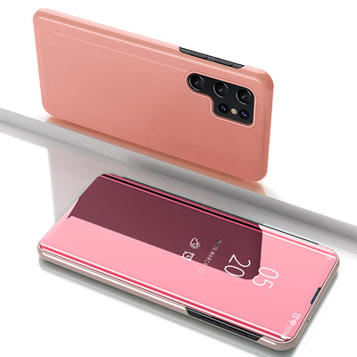 Clear View Case for Samsung Galaxy S25 Ultra Flip Cover - Pink — Hurtel