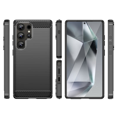 Carbon Case for Samsung Galaxy S25 Ultra - Black — Hurtel