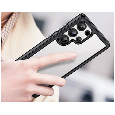 Outer Space Case with Gel Frame for Samsung Galaxy S25 Ultra - Black — Hurtel
