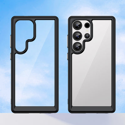 Outer Space Case with Gel Frame for Samsung Galaxy S25 Ultra - Black — Hurtel