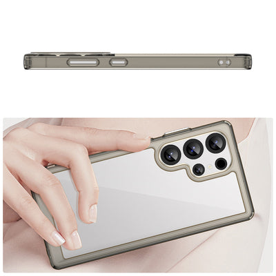 Outer Space Case with Gel Frame for Samsung Galaxy S25 Ultra - Clear Black — Hurtel