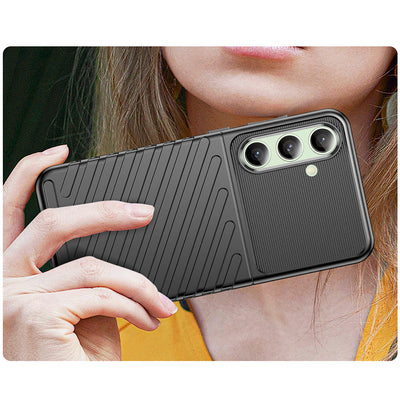 Thunder Case for Samsung Galaxy S24 FE Silicone Armored Cover - Black — Hurtel