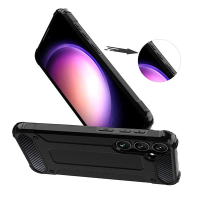 Hybrid Armor Case for Samsung Galaxy S24 FE Armored Hybrid Case - Black — Hurtel